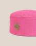 Reversible milton hat with embroidery with printed lining